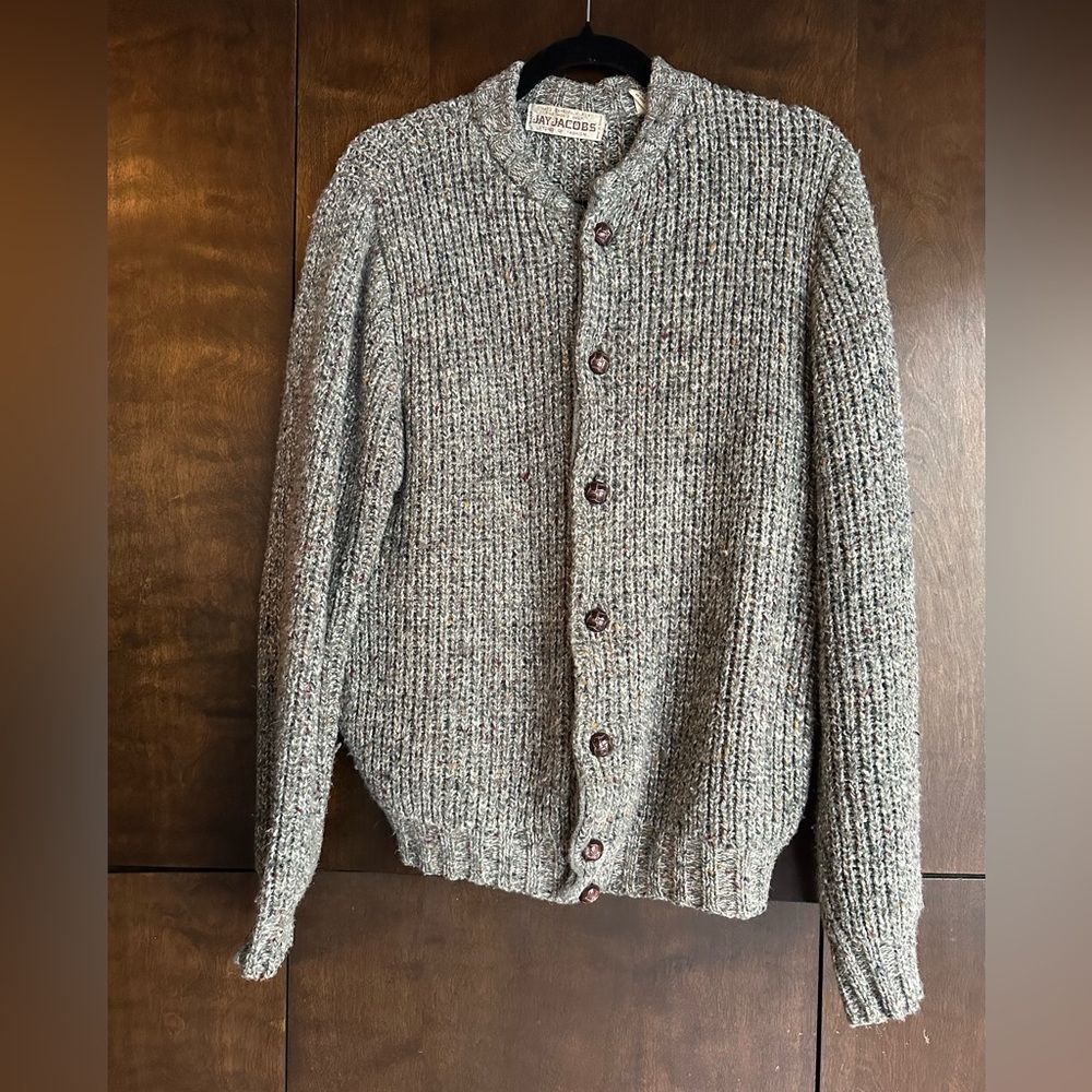 Vintage Gray Cardigan Sweater